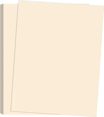 Vista 13 de NextDayLabels Papel de cartulina de color, 50 hojas, "8-1/2" x 11"", color crema, 67 libras (147 gsm), papel de color grueso para manualidades