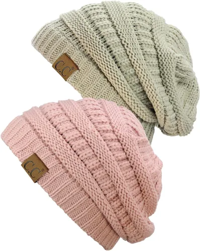 Vista 54 de Gorro a la moda de tejido suave abultado, cálido y elástico de C.C