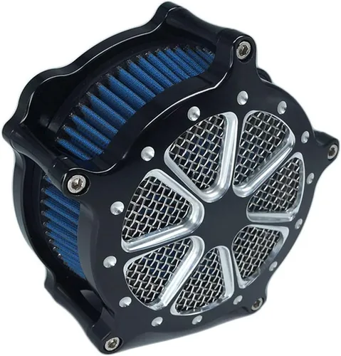 Vista 4 de Filtro de aire de admisión CNC Cut Filtro de aire Venturi Kit de cromo para Harley Dyna 2000 - 2017 Softail 2000 - 2015 Touring 2000 - 2007 Fitment