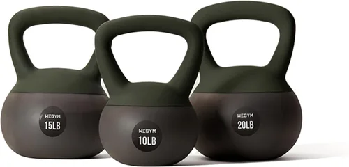 Vista 23 de WeGym Mancuernas suaves con base resistente a impactos acolchada y mango antideslizante de agarre ancho para entrenamientos en casa, levantamiento