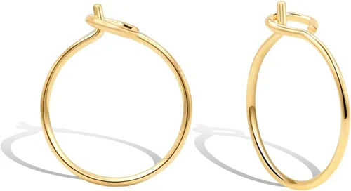 Vista 11 de Aretes de aro huggie pequeños y finos para mujer - Rellenos de oro de 14k o plata esterlina, aros pequeños, aretes de aro de oro ligeros rosa dorado