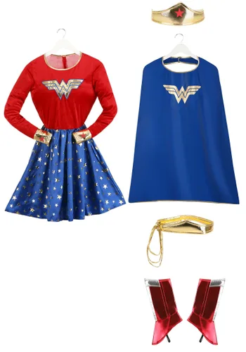Vista 10 de Vestido de Manga Larga de Wonder Woman para Adultos Multicolor