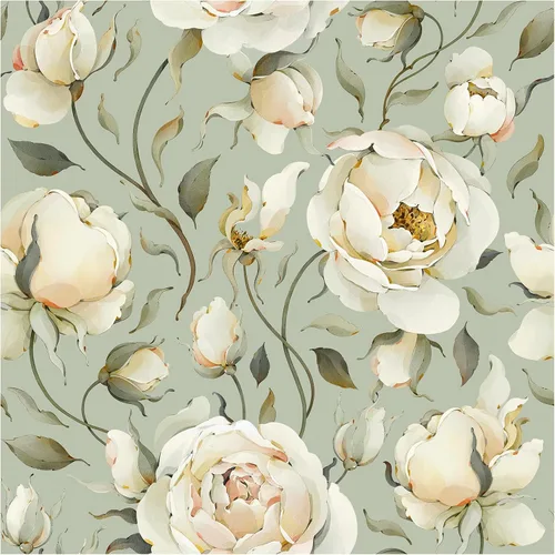 Vista 10 de HAOKHOME Papel tapiz autoadhesivo para despegar y pegar, diseño floral de rosas vintage, peonías, papel de contacto extraíble, negro/beige/oliva
