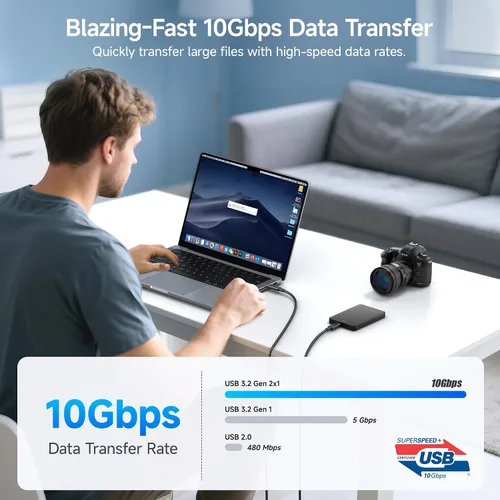 Vista 3 de Cable Matters [Certificado USB-IF] Cable USB C de 10 Gbps Gen 2 - 1 m / 3.3 pies, admite hasta