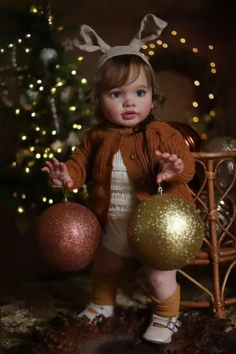 Vista 4 de Angelbaby Muñecas Reborn de aspecto real de 26 pulgadas, muñeca de bebé realista de silicona suave con peso para niña recién nacida, adorable niña