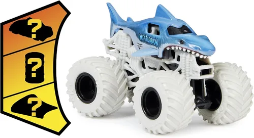 Vista 2 de Monster Jam Megalodon, White Bone Yard Series 26 (escala 1:64)