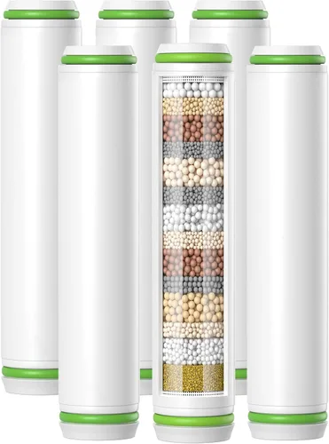 Vista 10 de Filtro de ducha compatible con cabezal de ducha de mano PWERAN, filtros de repuesto de 9 etapas para agua dura, filtrado de iones de alta eficiencia