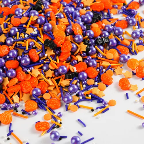 Vista 16 de Gránulos de globo ocular sangriento para decoración de pasteles, huesos de perro rojos, chispas comestibles de caramelo para decoración de cupcakes