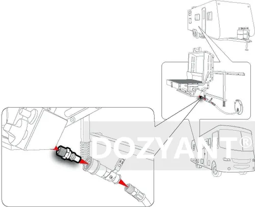 Vista 5 de DOZYANT Manguera de conexión rápida de propano RV de 12 pies, manguera de propano de conexión rápida para RV, extensión de manguera de propano
