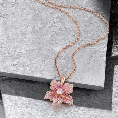 Vista 3 de Santuzza Colgante de flor de plata esterlina para mujer