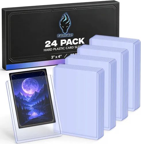 Vista 8 de Fabmaker 150 fundas para tarjetas de plástico duro, 3" x 4" portatarjetas