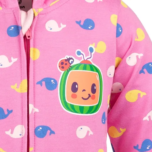 Vista 4 de CoComelon JJ - Overol de forro polar con cremallera para niñas de bebés a niños pequeños