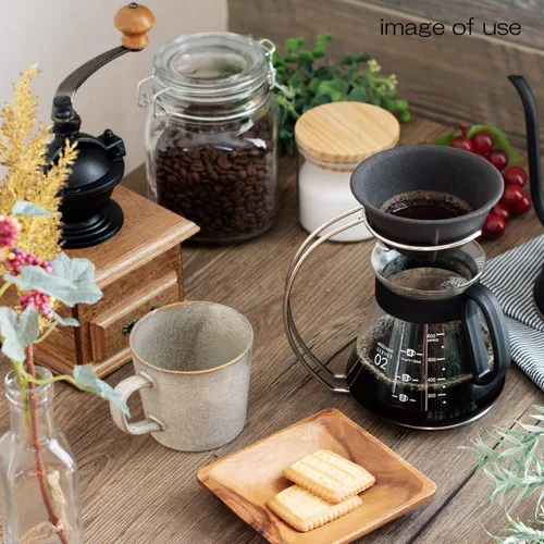 Vista 6 de Arita Ware NS-02 - Filtro de café de cerámica, pequeño, diámetro aproximado de 4,2 x 2,2 pulgadas (4.2 x 2.2 in), diseño de gotero ecológico