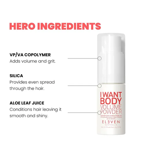 Vista 3 de ELEVEN AUSTRALIA I Want - Polvo de textura de volumen corporal para hombres y mujeres, producto de peinado, voluminizador y texturizante, añade
