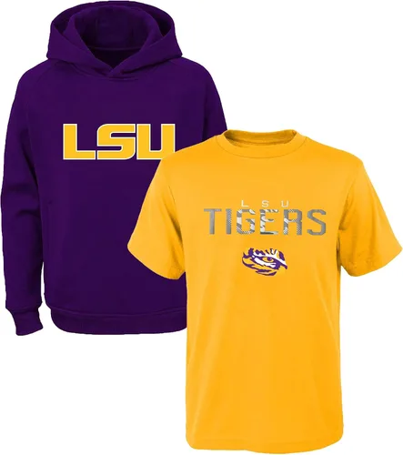 Vista 8 de NCAA Youth 8-20 - Conjunto combinado de sudadera con capucha y camiseta con logotipo primario de poliéster de rendimiento de 2