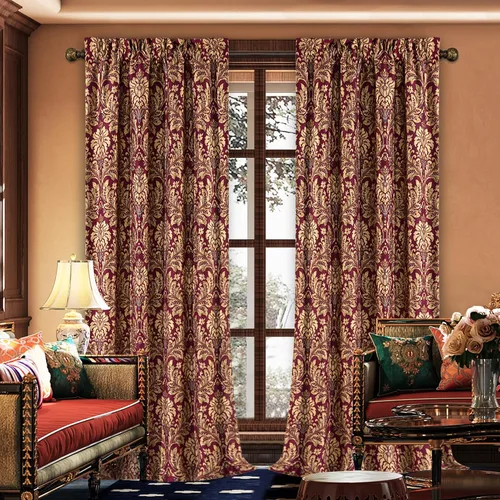 Vista 13 de Loom and Mill - Cortinas de lujo de jacquard para dormitorio, cortinas de damasco beige de 2 paneles con alzapaños, elegante cortina de ventana