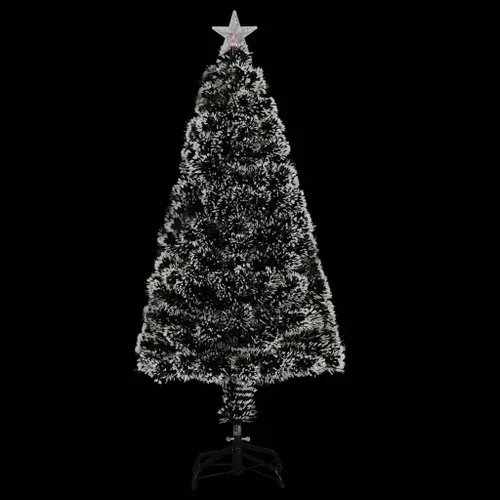Vista 4 de 4 ft Artificial Christmas Tree. Pre-lit Fiberglass LED Pine 135 Branches, 7 Color Changing Lights, Indoor & Sheltered Outdoor Use Green
