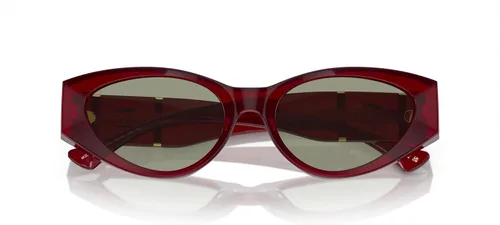 Vista 4 de Versace Gafas de sol para mujer, montura negra, lentes gris oscuro, 2.165 in