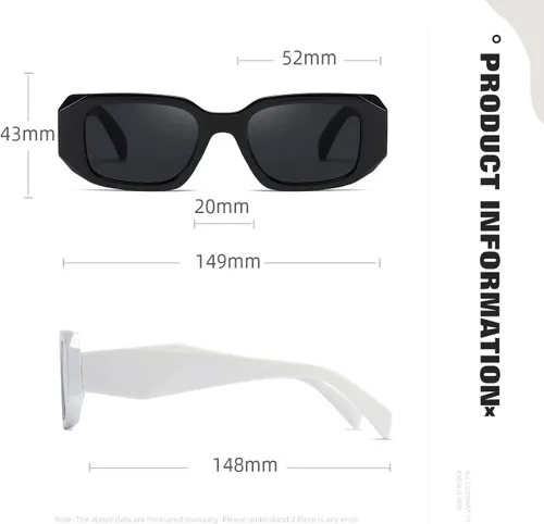 Vista 4 de Y2k - Gafas de sol para mujer y hombre, cuadradas, modernas, modernas, retro, con protección UV