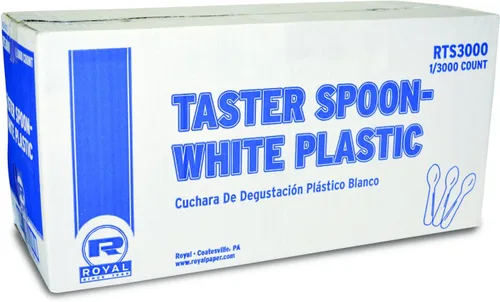 Vista 6 de AmerCareRoyal - Cucharas desechables de plástico de poliestireno sin envolver para muestras, restaurantes y catering, 3 pulgadas, color blanco