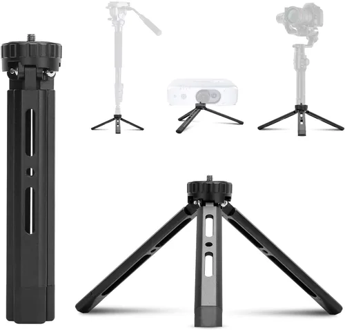 Vista 10 de Mini trípode de aluminio, trípode de mesa de escritorio para Zhiyun Smooth Q/4, Crane Plus/2, Weebill s, Ronin S/SC/RS2/RSC2, Osmo Mobile