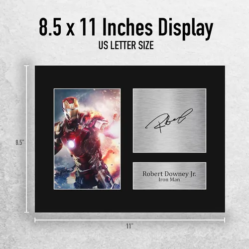 Vista 2 de HWC Trading Robert Downey Jr USL Autógrafo impreso firmado Iron Man Los Vengadores Foto impresa para regalo - Gran idea de regalo - Tamaño carta