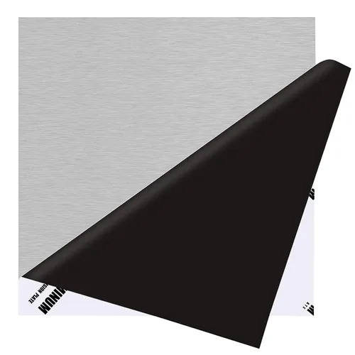 Vista 13 de Placa de hoja de aluminio de 1 pulgada de grosor, placas de aluminio resistentes de 6 x 6 pulgadas con película protectora, placa de panel plano