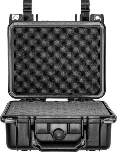 Vista 5 de Eylar Equipo pequeño de 10.62 pulgadas, estuche rígido para cámara impermeable con espuma (negro)