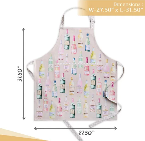 Vista 990 de Maison d' Hermine Delantales para mujer con bolsillo, 100% algodón (27.50 x 31.50 pulgadas)