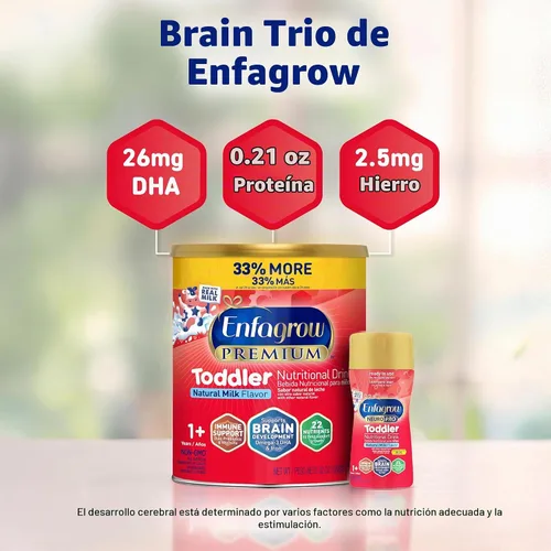 Vista 3 de Leche líquida para niños pequeños Enfagrow Natural Milk lista para beber (8 onzas), Natural Milk, 4, 4