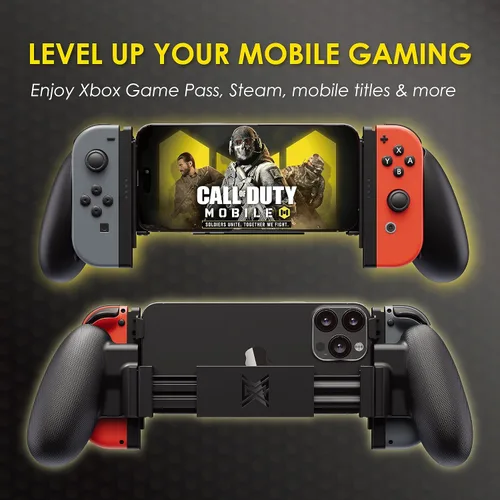 Vista 6 de MOBILEGAMINGCORPS MGC PROTEUS Transforming 3-in-1 Grip for Switch Joy-Con, iPhone Mobile Gaming Controller