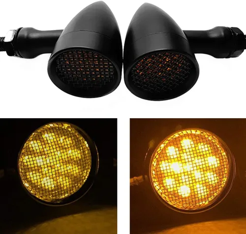 Vista 15 de FATECIM 2 luces LED de señal de giro para motocicleta, luces de conducción de alta resistencia, intermitentes traseros para Bobber Harley, Honda