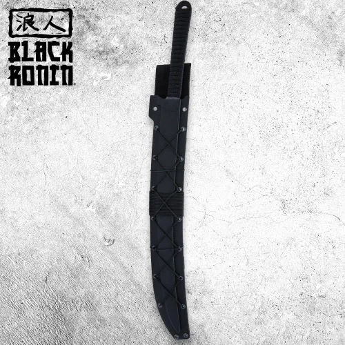 Vista 3 de Black Ronin Combat Wakizashi Sword with Injection Molded Sheath Stainless Steel Blade Cord-Wrapped Handle