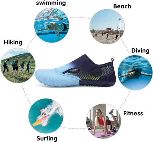 Vista 6 de Zapatos de agua para natación, para mujereshombres, de secado rápido, para playa, senderismo, buceo, navegación, río, deportes acuáticos al aire