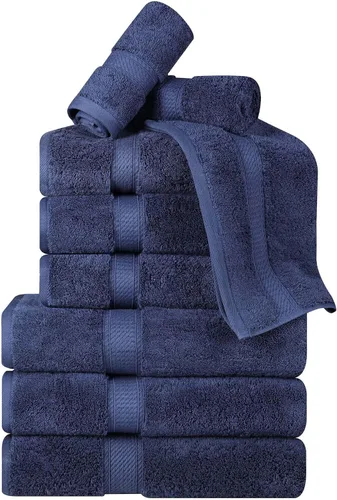 Vista 95 de BNM Toallas de Algodón Egipcio de Peso Pesado, Ideales para Baño, Ducha, Spa, Hotel, 800 GSM, Toallas Faciales/de Aseo, Toallas de Mano, Toallas
