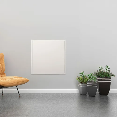 Vista 8 de VEVOR Panel de acceso de metal para techo de paneles de yeso, puertas de acceso de fontanería de 16 x 16 pulgadas con bloqueo de pestillo de leva