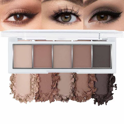 Vista 22 de evpct Paleta de sombra de ojos con purpurina dorada champán, color nude dorado rosa brillante crema brillante paleta de sombra de ojos iluminadora