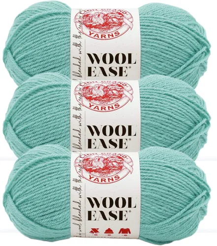 Vista 13 de Lion Brand Yarn, Wool-Ease - Ovillo de punto y ganchillo color rosa, 1