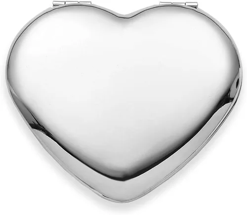 Vista 2 de 10 espejos compactos personalizados en forma de corazón, recuerdos de fiesta de despedida de soltera
