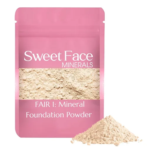 Vista 33 de Sweet Face Minerals - Recambio de polvo de base (BEIGE) (bolsa de 0.42 oz) por Sweet Face Minerals, polvo de maquillaje ligero y mineral suelto