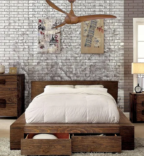 Vista 6 de Minka-Aire F843-WH ventilador de techo con control remoto de 52 pulgadas, ondulado, color blanco. Koa desgastado