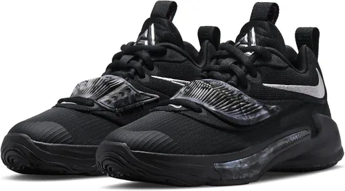 Vista 2 de Nike Tenis de baloncesto Freak 3 (GS) para niños, NegroBlanco-Negro