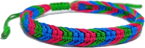 Vista 3 de LAMIBEE Pulsera tibetana con diseño de pansexualidad bisexual LGBT Proud Love Brazaletes de cuerda de amuleto y bohemio para mujeres y hombres