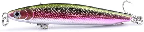 Vista 5 de Señuelos de lápiz de hundimiento lento, como tapones duros de Jerkbaits Crankbaits para salmón bajo, etc. Agua dulce y salada, 39
