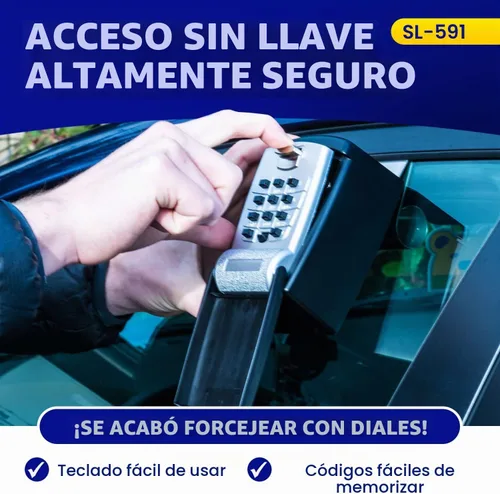 Vista 6 de KeyGuard Pro SL-591 - Caja de bloqueo con botón de golpe para vidrio del automóvil SL-591 con cubierta