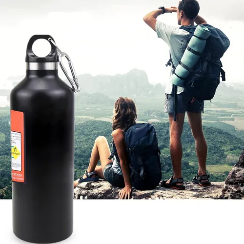 Vista 2 de Thermoses - Botella de agua inoxidable al vacío de 17 onzas, tipo botella de nitrógeno, aislamiento térmico, botella de agua deportiva