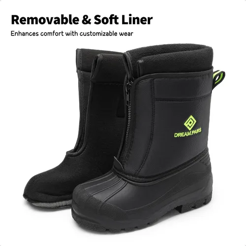 Vista 2 de DREAM PAIRS Boys Girls Waterproof Winter Snow Boots