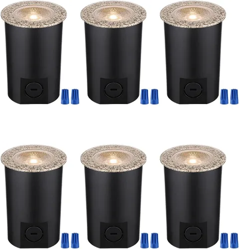Vista 11 de LEONLITE Luces LED de pozo de 3W 5CCT para paisaje, 12-24V AC/DC de bajo voltaje, CRI90 IP67 luces de pozo enterrado al aire libre, carcasa de Negro
