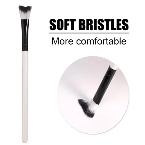 Vista 4 de TOYMIS 5 cepillos de champú para pestañas, cepillo de limpieza de extensiones de pestañas, eliminación de maquillaje suave, cepillo de limpieza