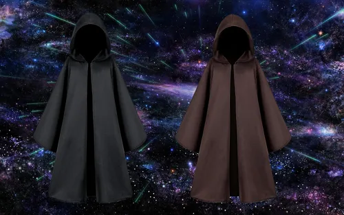 Vista 2 de TOGROP Disfraz de caballero para niños, bata con capucha para niños y niñas, cosplay de 3 a 14 años
